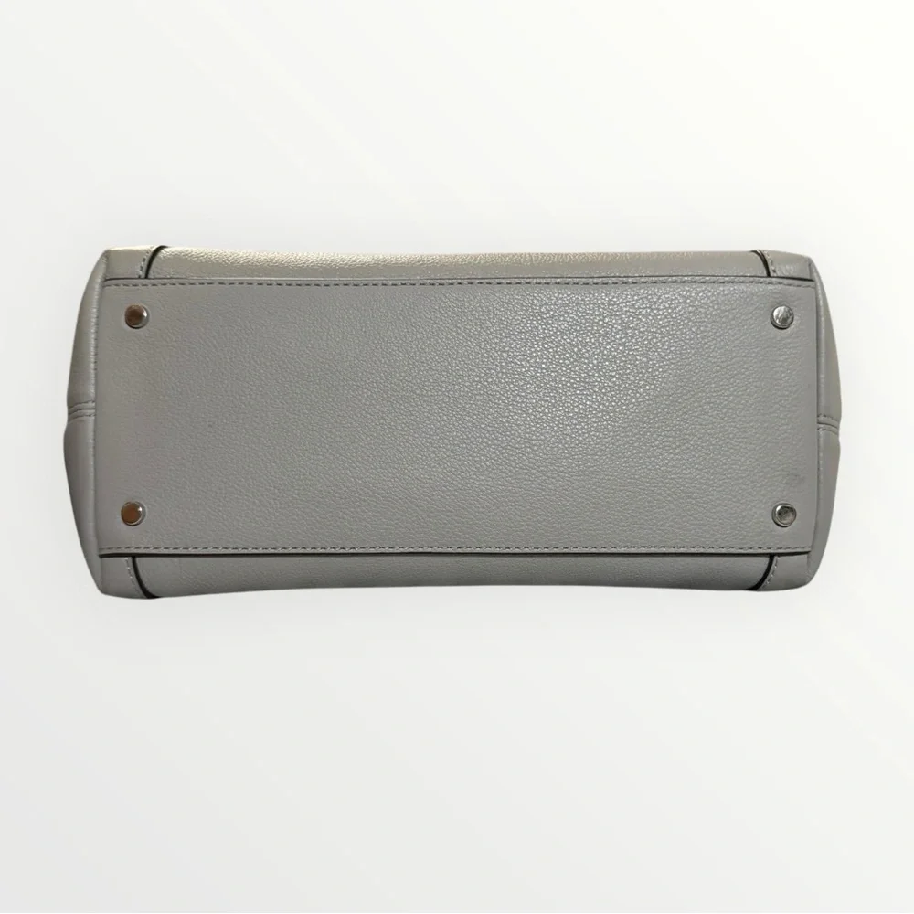 Kate Spade Gray Pebbled Leather Satchel Tote Cameron Street Style - Picture 4 of 9